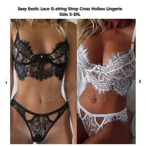 Lingerie Sexy Underwear Hollow Eyelashes Lace Bra and Panty