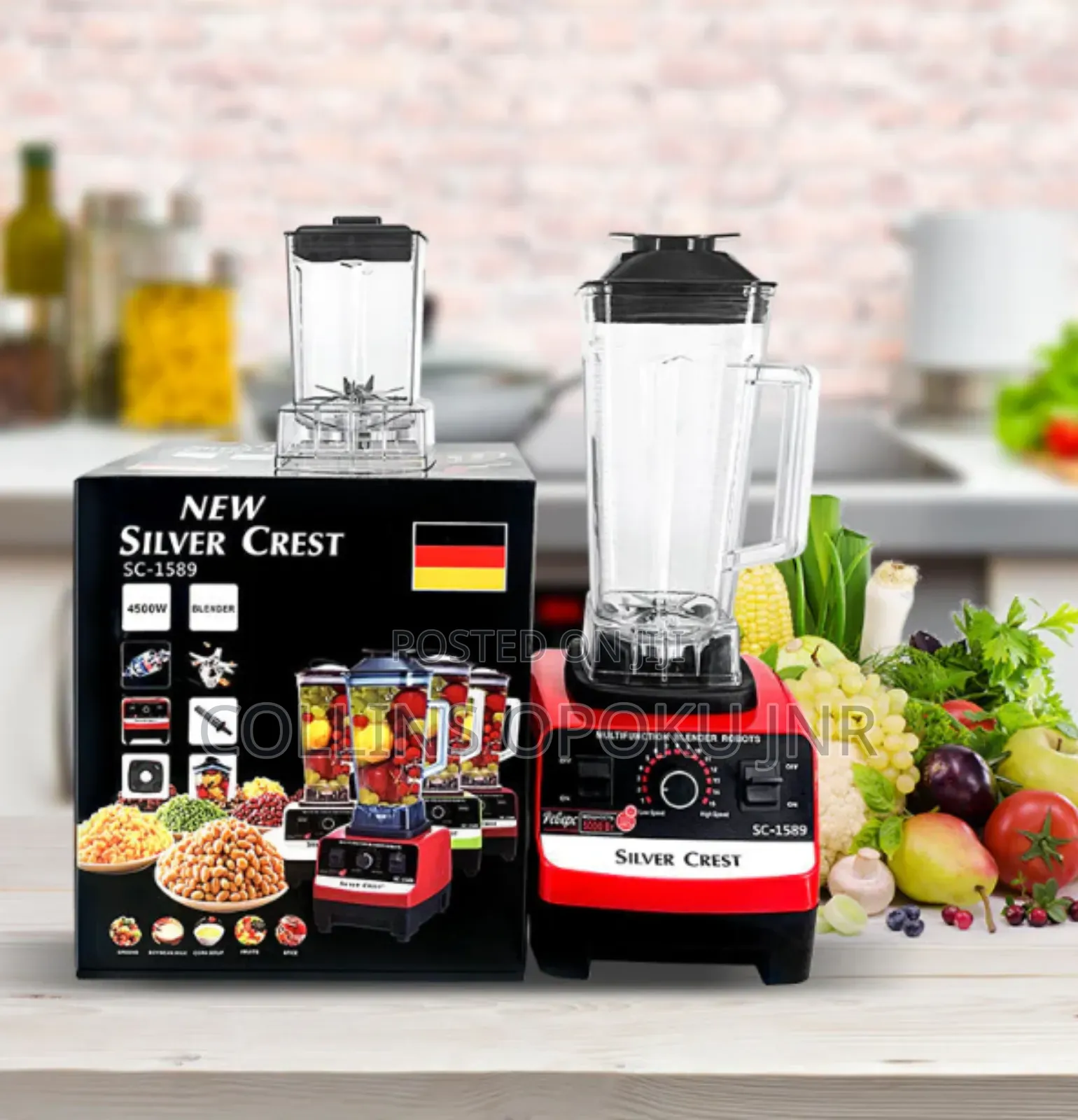 4500w Silver Crest 2 in 1 Blender Grinder - Sc-1589