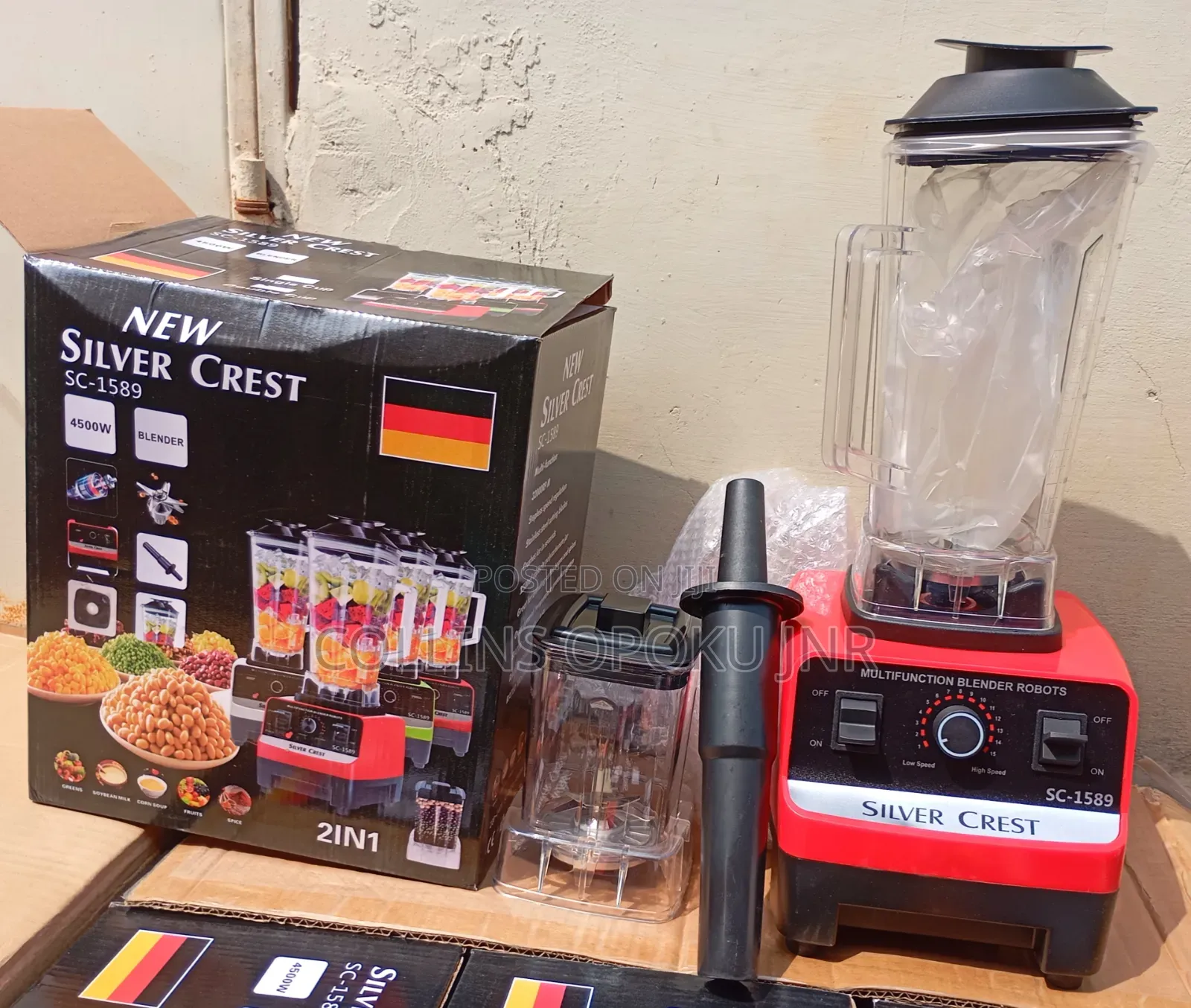 4500w Silver Crest 2 in 1 Blender Grinder - Sc-1589
