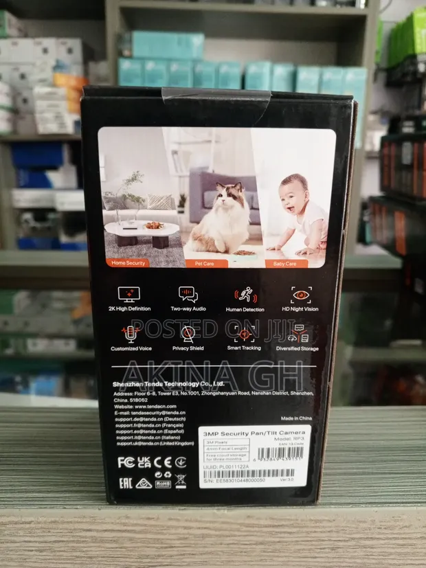Tenda 3mp Pan/Tilt Full Color Security Camera 2