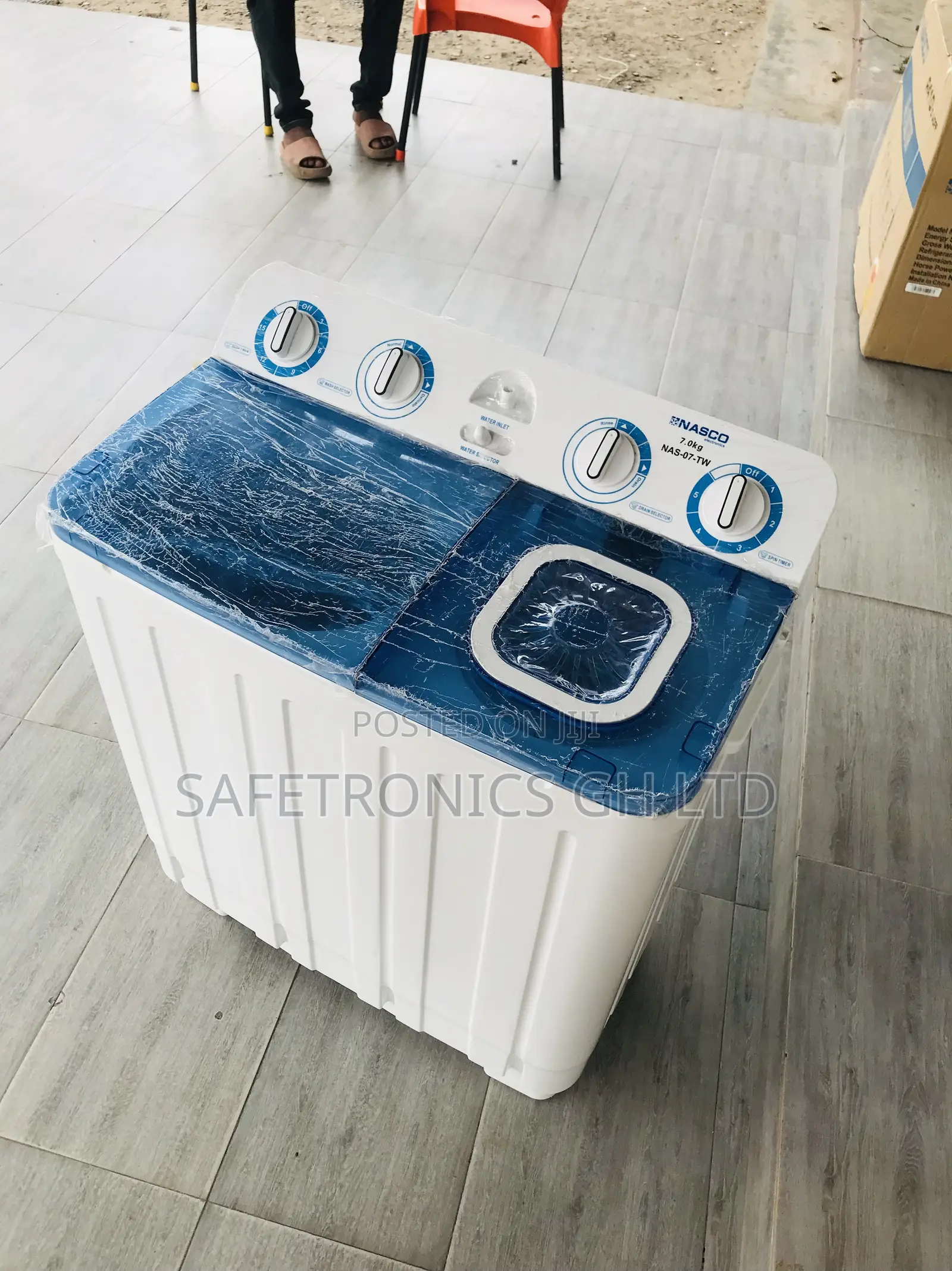 Efficiency Spin Nasco White 7.0kg Semiauto Topload Washer