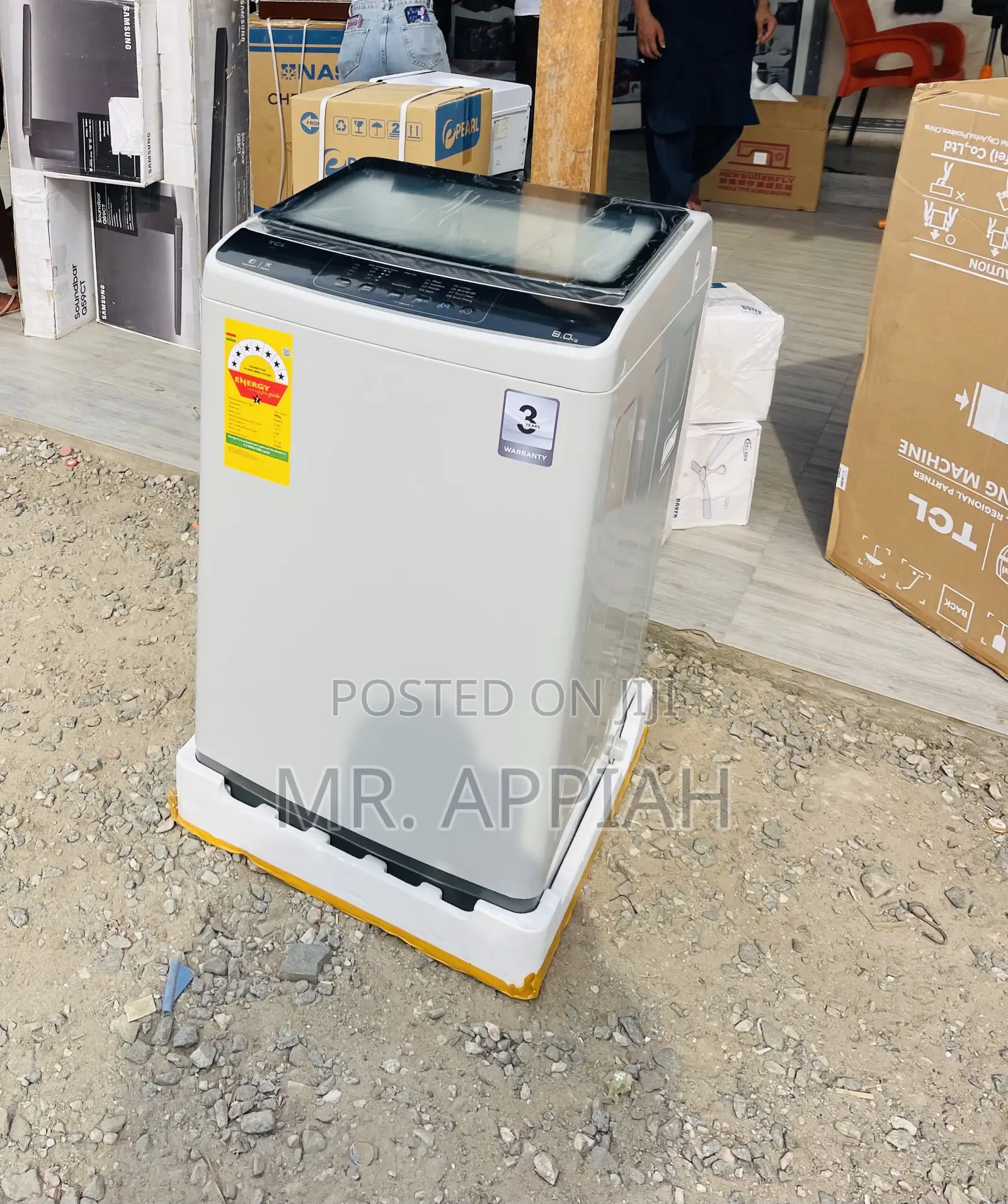 Shop Classic TCL 8kg Fully Automatic Washing Machine(Gray).