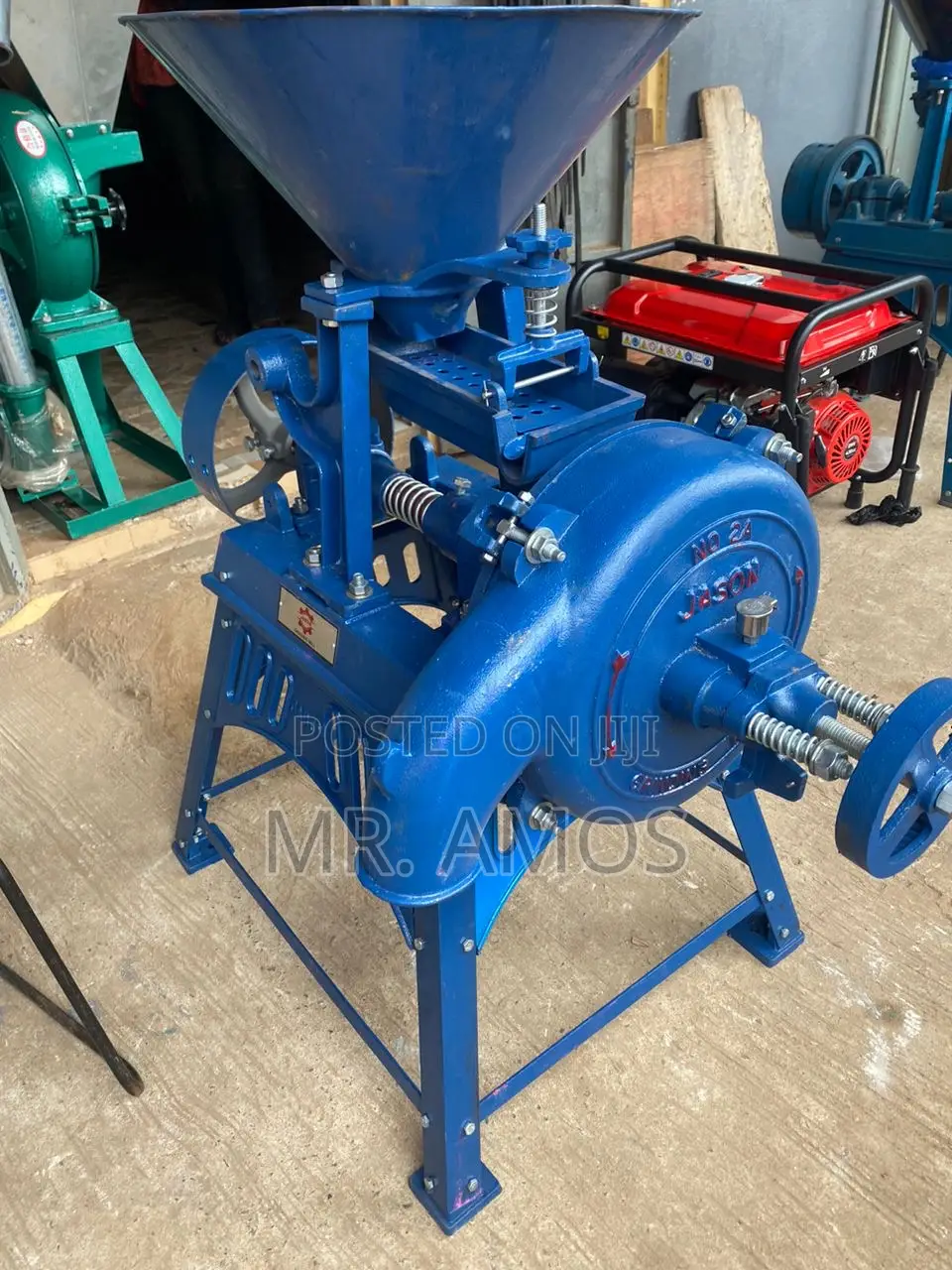 Corn Mill Grinding Machine With Electric Motor Combo