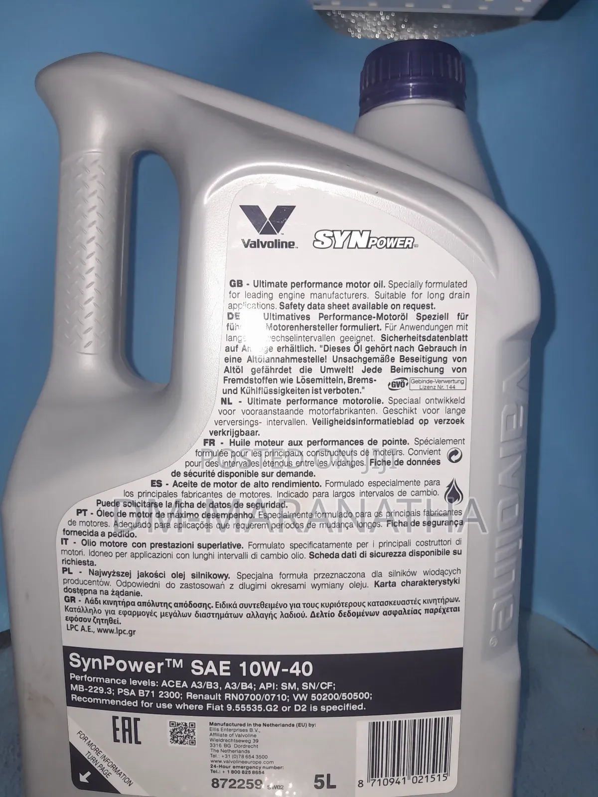 Valvoline 10w-40 Synthetic