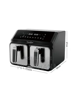 2200W 4L+4L Dual-Pot Digital Air Fryer With Touch Control