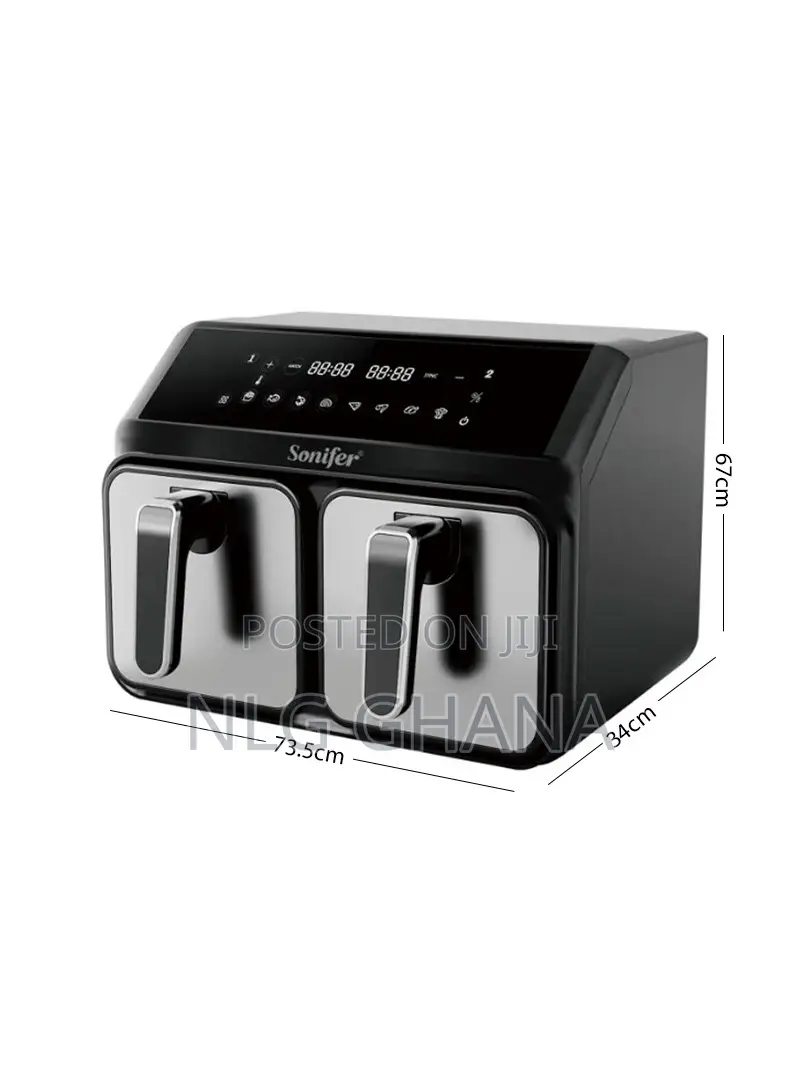 2200W 4L+4L Dual-Pot Digital Air Fryer With Touch Control
