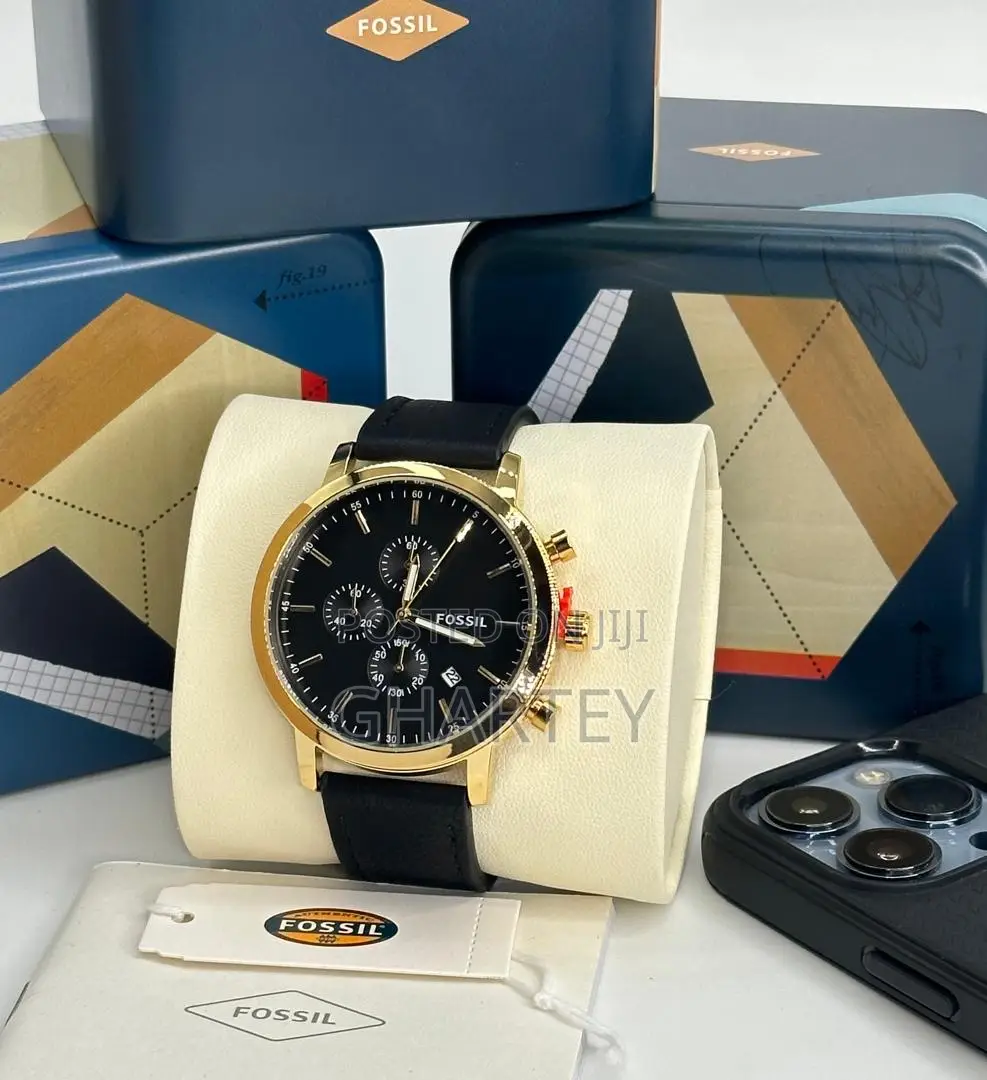 Casual Men Leather Business Chronograph Watch
