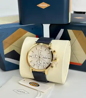 Men’S Fossil Durable Leather Men’S Strap Watch