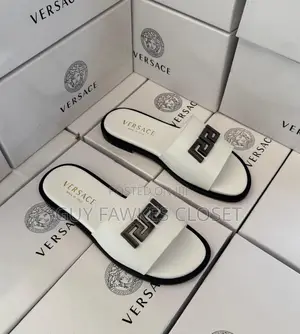 Versace Leather Slippers