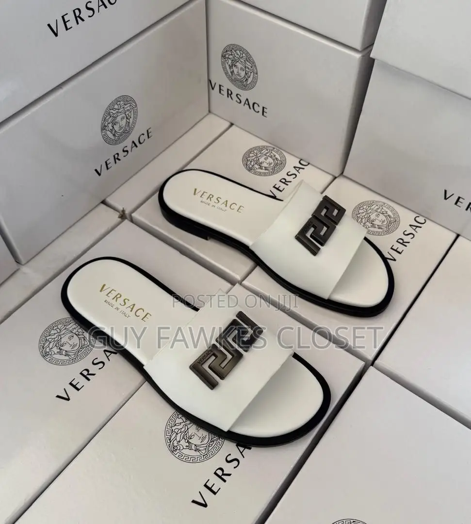 Versace Leather Slippers