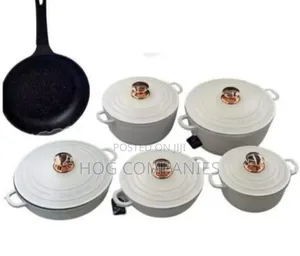 Kitchen 11 Piece Cast Iron Pots Non-Stick Cookware Set