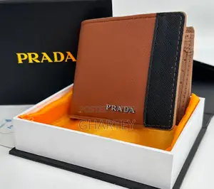 Prada Quality Soft Leather Pocket Wallet for Men