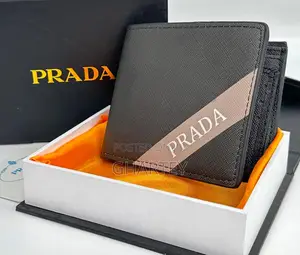Prada Quality Soft Leather Pocket Wallet for Men