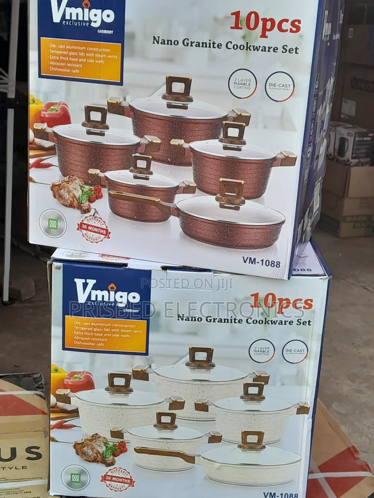 Vmigo Durable 10pcs Nano Granite Cookware Set