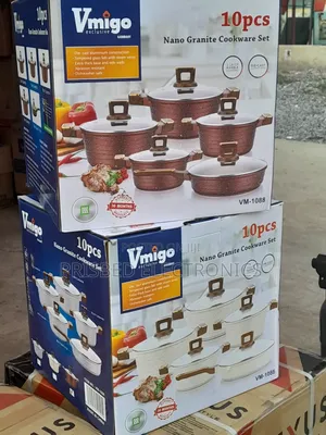 Vmigo Durable 10pcs Nano Granite Cookware Set