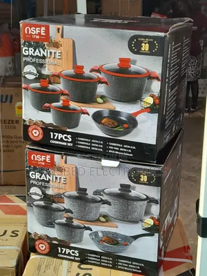 Nsef 17pcs Durable Granite Professional Cookware Set