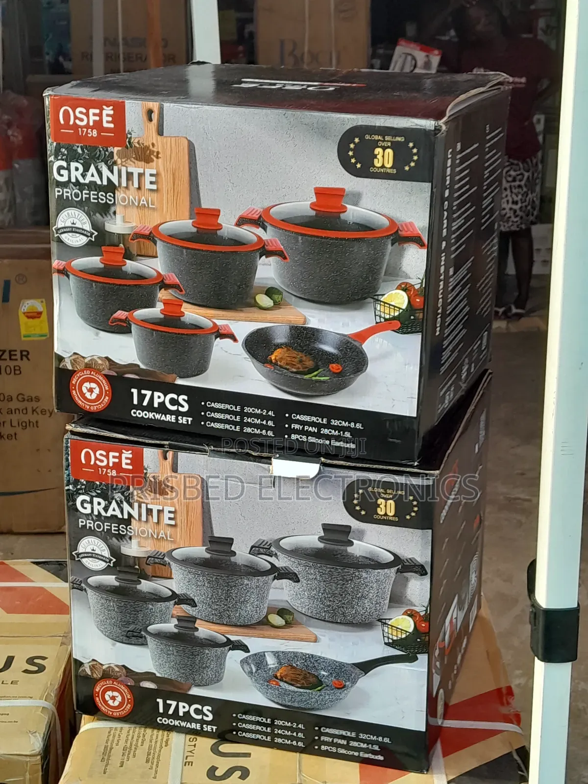Nsef 17pcs Durable Granite Professional Cookware Set