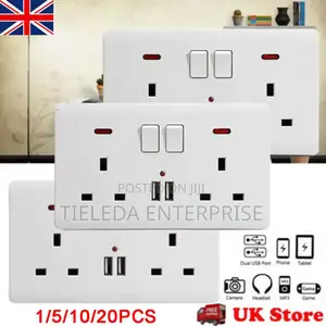 UK Double Socket With USB
