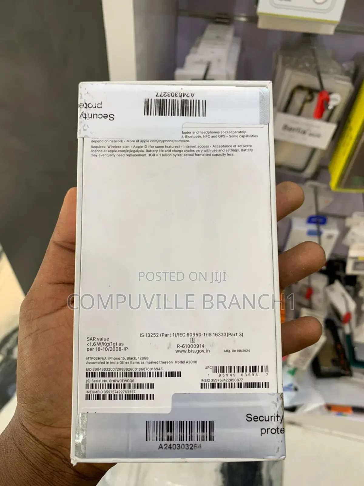 New Apple iPhone 15 128 GB Black