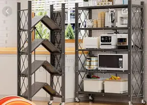 Kitchen Shelves 5 Tier Black Colour