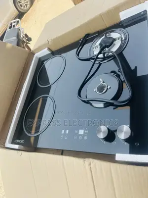 2+2 Gas Electric Cooker Inbuilt Black