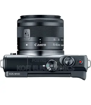 Black Wifi Canon EOS M100 Mirrorless Camera W/ 15-45mm