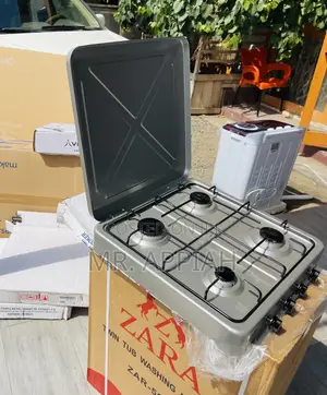Elegant Gray Yucel 4 Gas Table Top Burner(Gray).