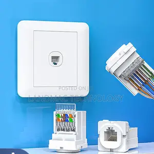 Single Faceplate Wall Socket With Keystone Jack