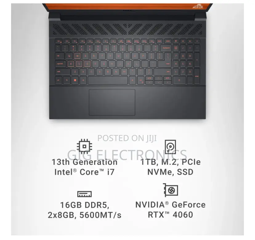 New Laptop Dell G15 5535 16GB Intel Core i7 SSD 1T