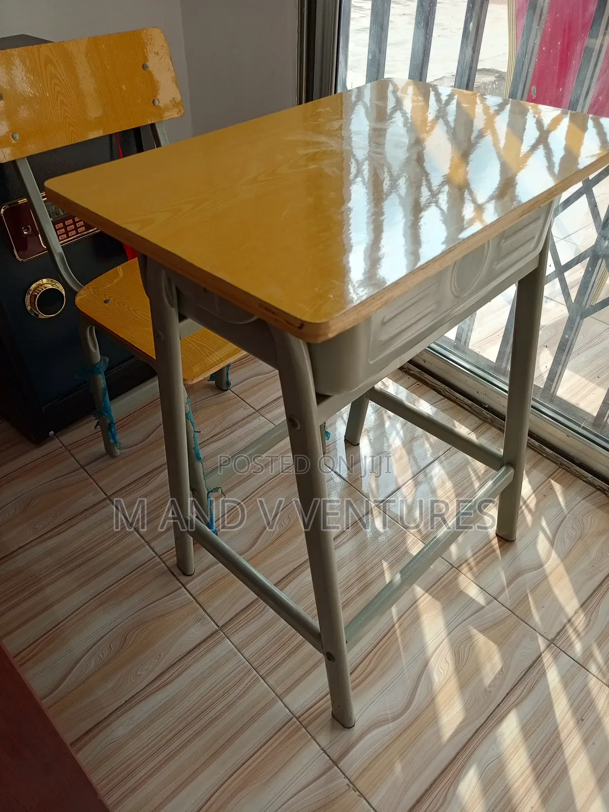 Study Table and Chair Yellow 