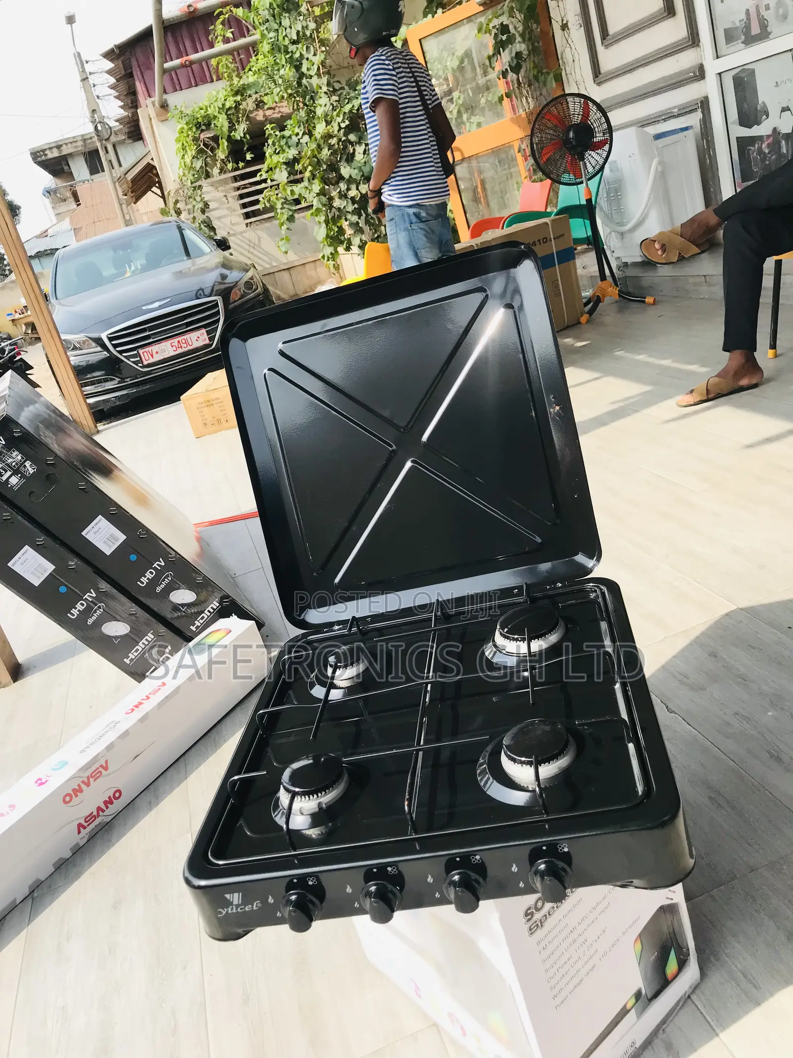 Yucel Black Brand New 4 Gas Cooker Fast Cooking