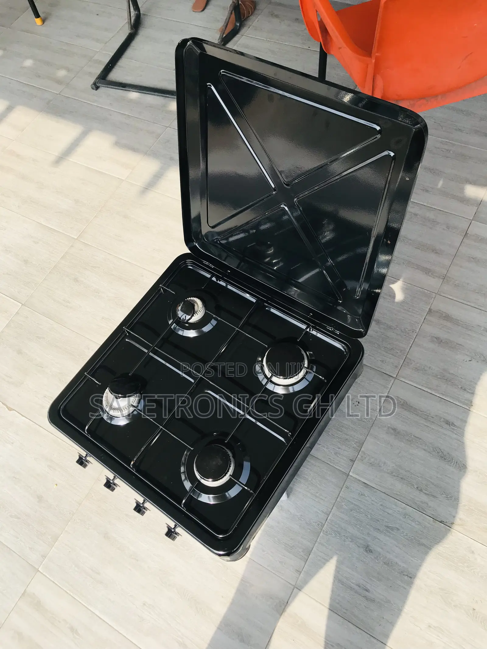 Fresh in Box Tabletop Black Yucel 4 Burner