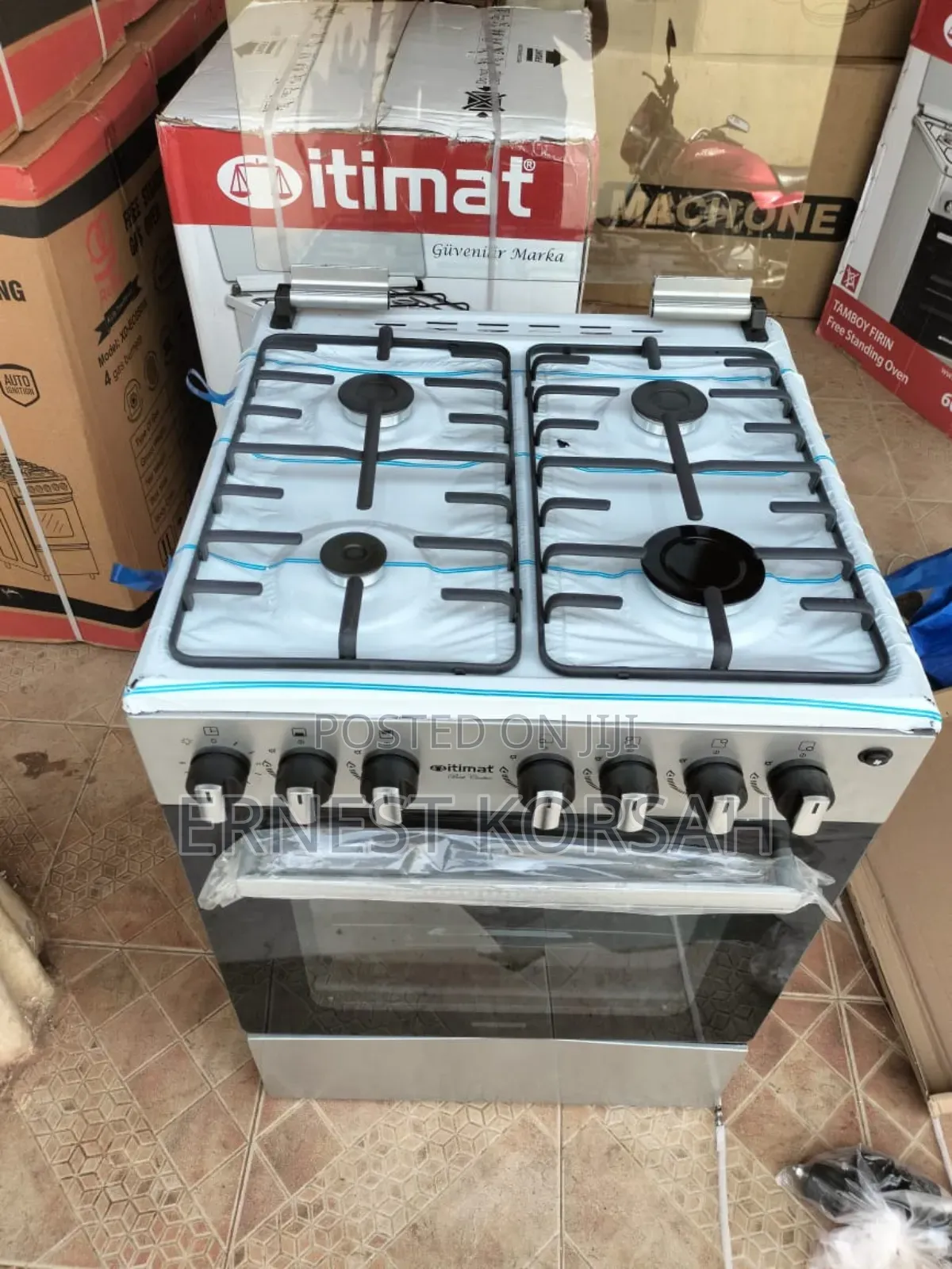 60x60 Free Standing 4 Burner Withoven