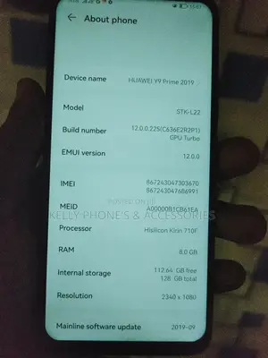 Huawei Y9 Prime 2019 128 GB Blue