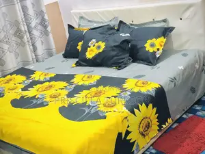 7pcs Bedding Set-Yellow and Black