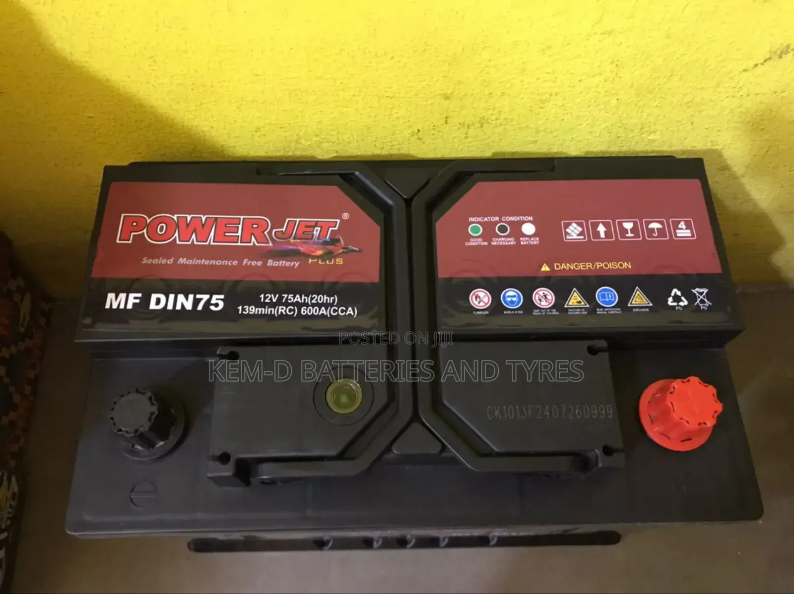 17 Plates Powerjet Battery Din80 80ah
