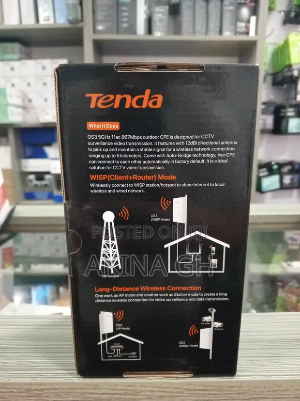 Tenda 5ghz 11ac 867mbps 12dpi Outdoor Cpe Access Point Os3 2