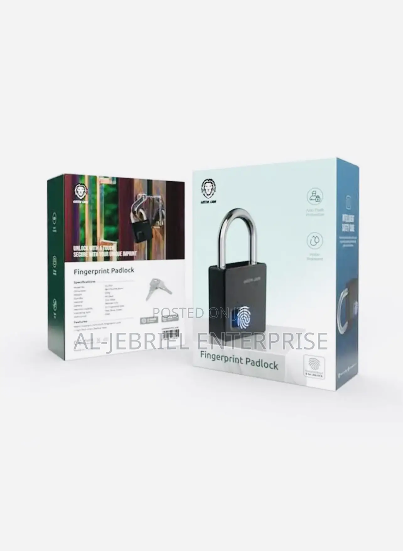 Fingerprint Padlock -Green Lion