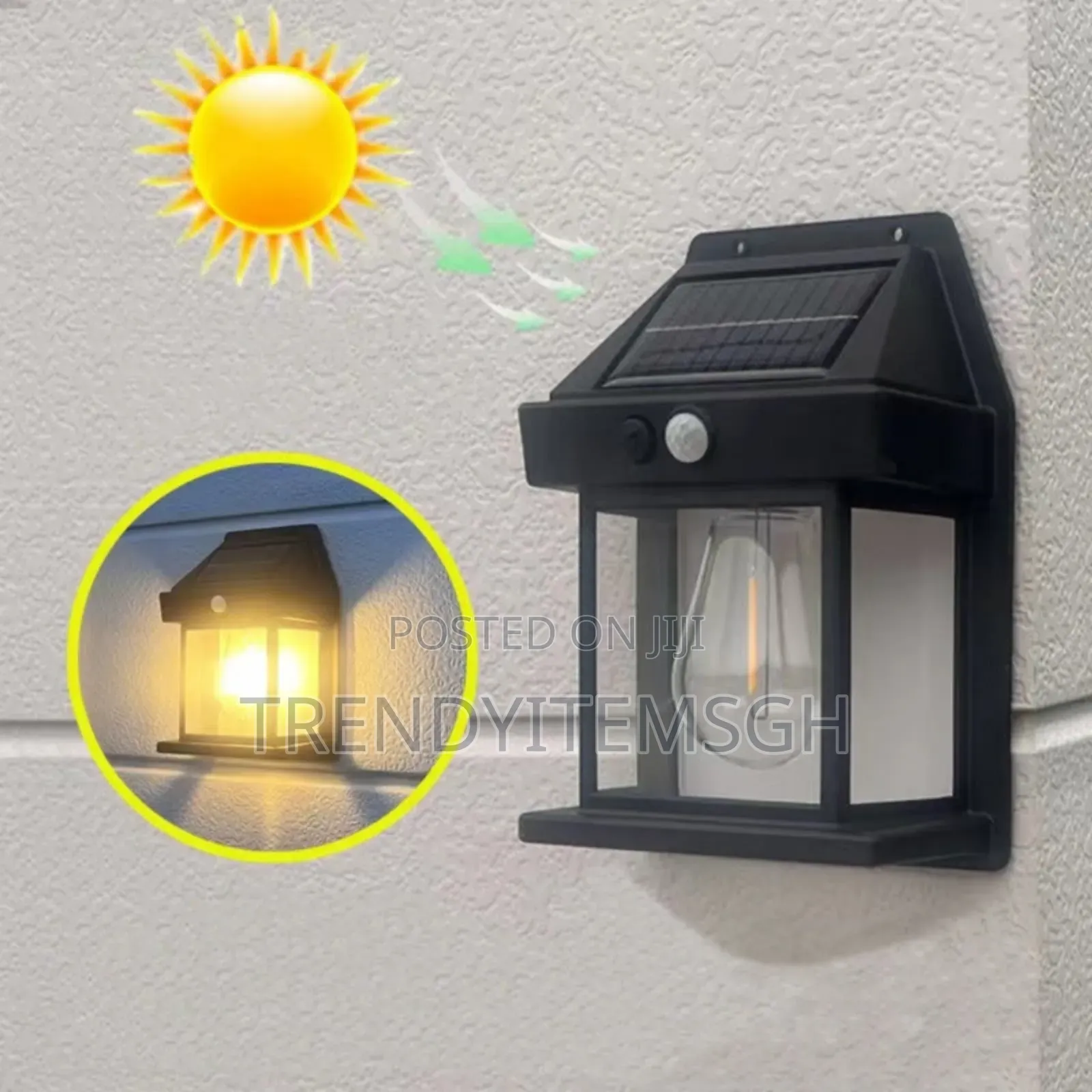 Solar Powered Tungsten Filament Wall Lamp