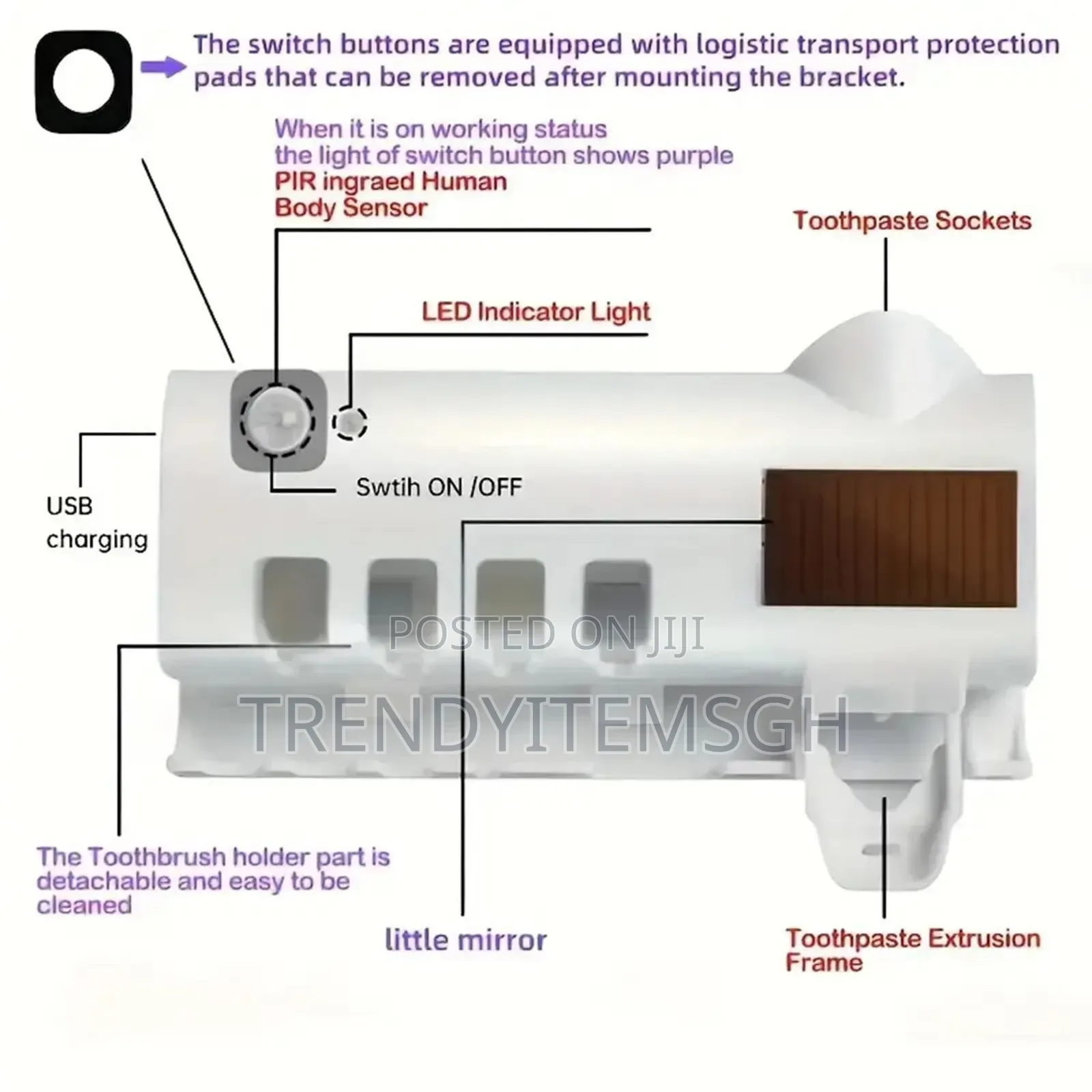 Multifunction Toothpaste Sterilizer Dispenser