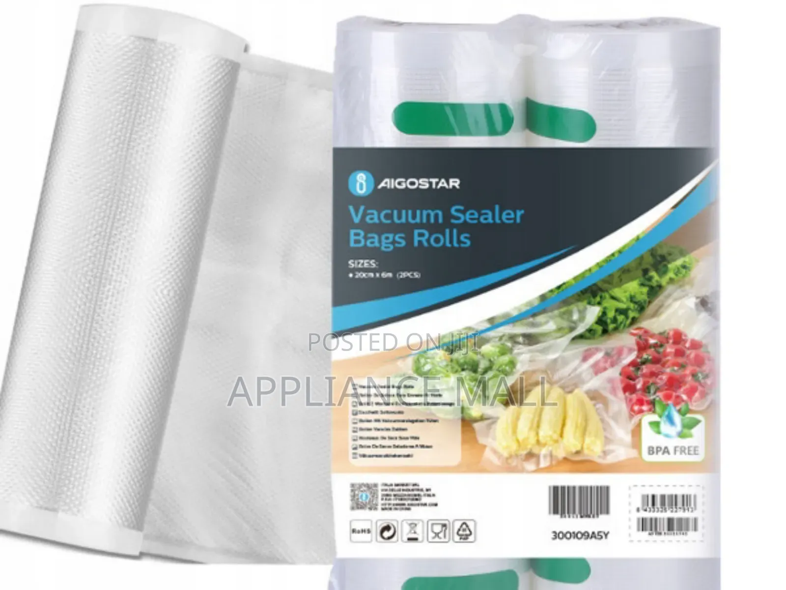Vacuum Sealer Bags 20cm × 6m Italy