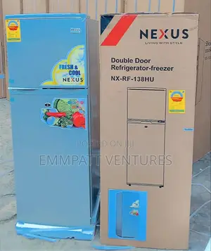 Nexus Double Door Refrigerator Freezer 130L