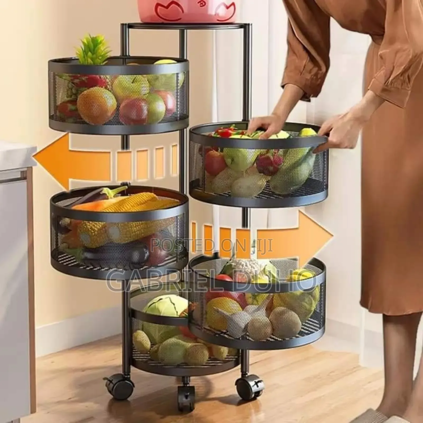 5 Tier Rotatable Fruit and Vegetable Basket