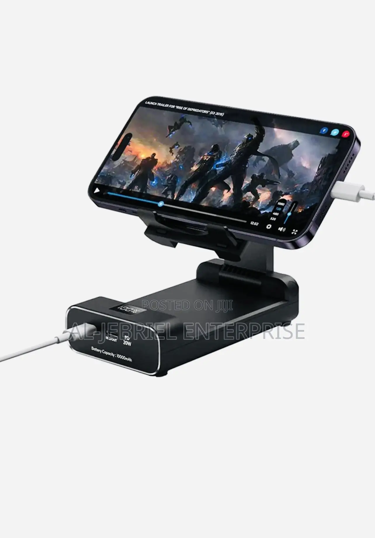10000mah Green Lion Power Bank With Foldable Phone Stand