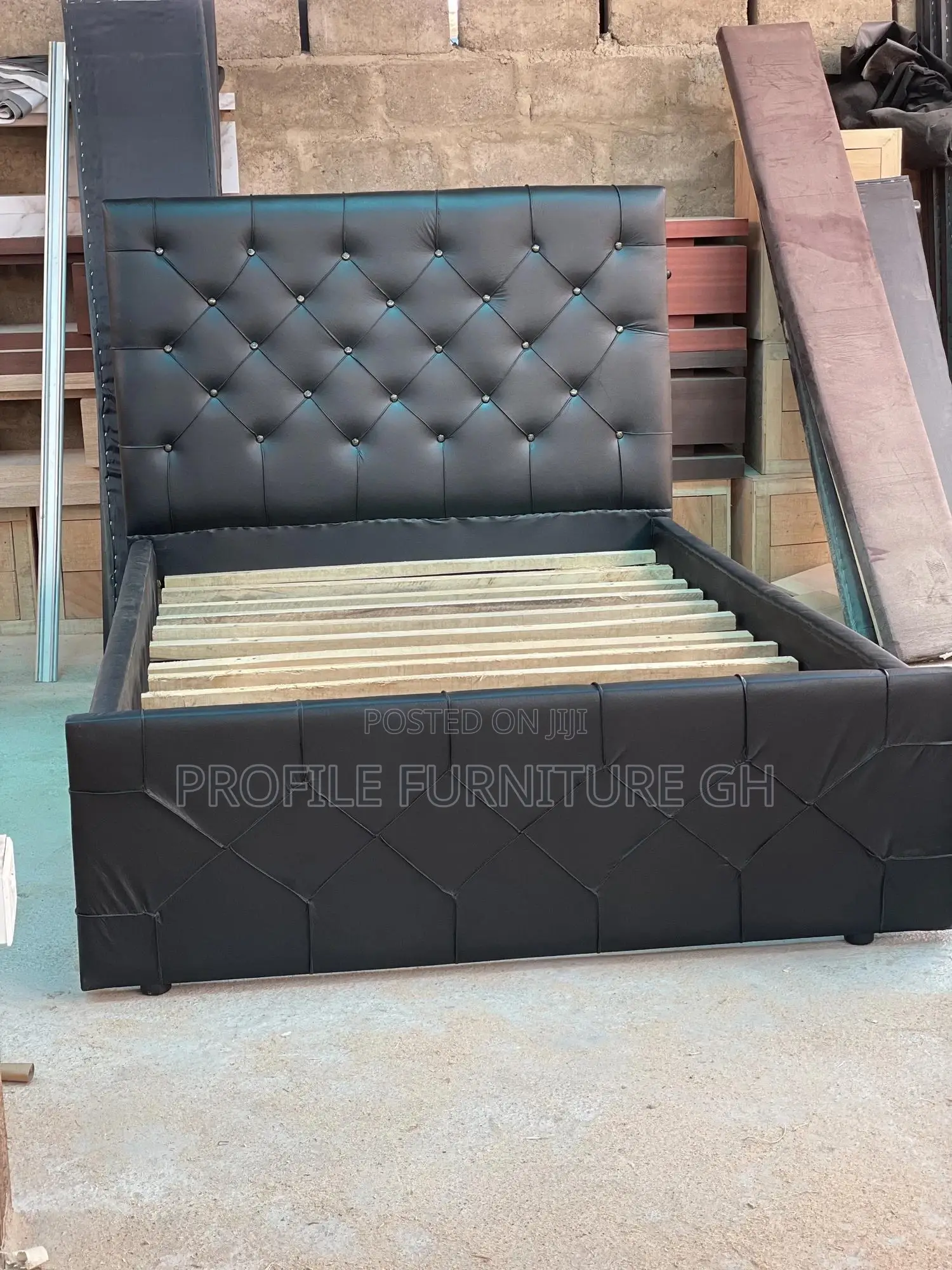 At Jiji Double Bedframe Black 54/75// Luxurious And Durable