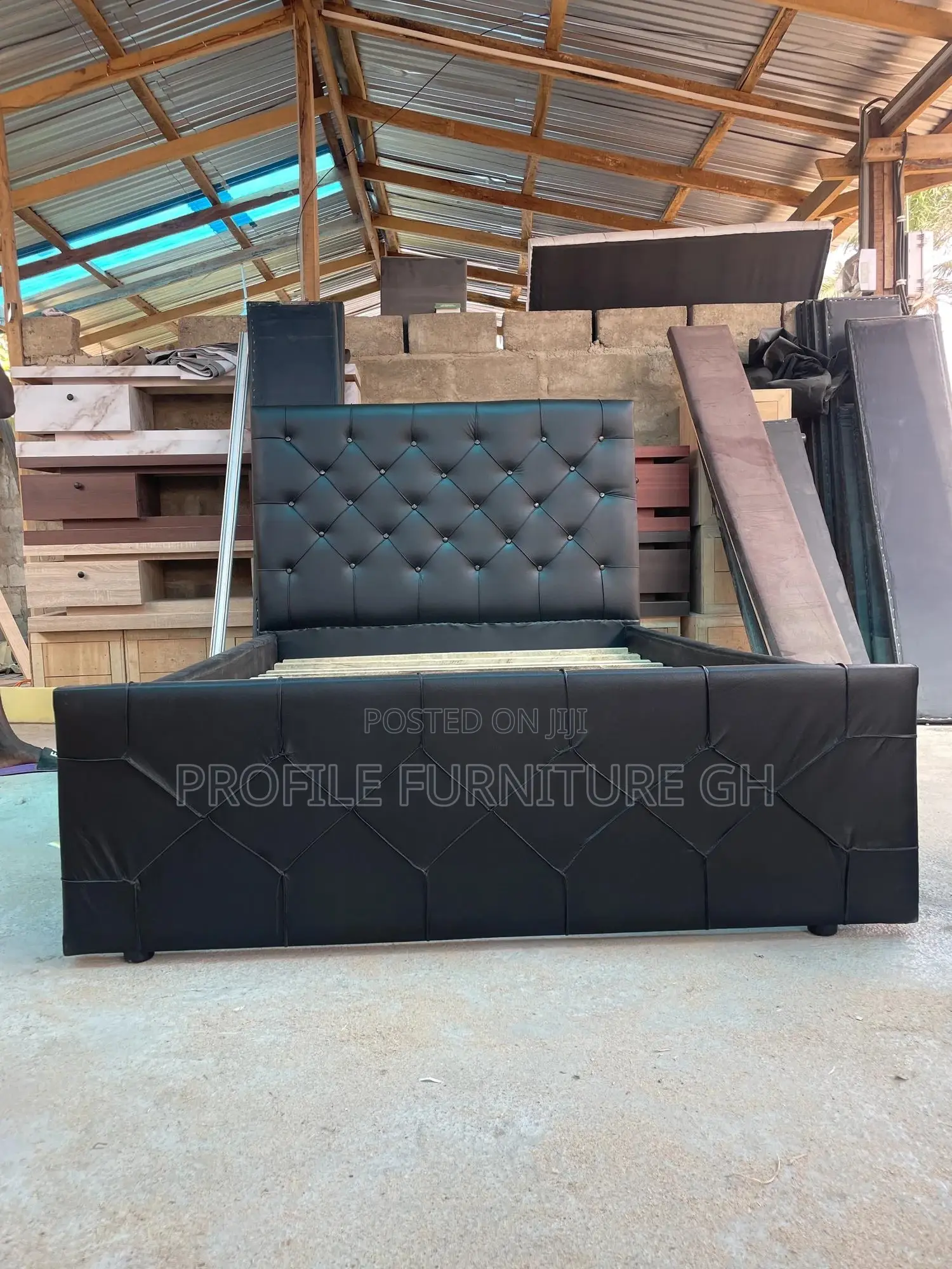 At Jiji Double Bedframe Black 54/75// Luxurious And Durable