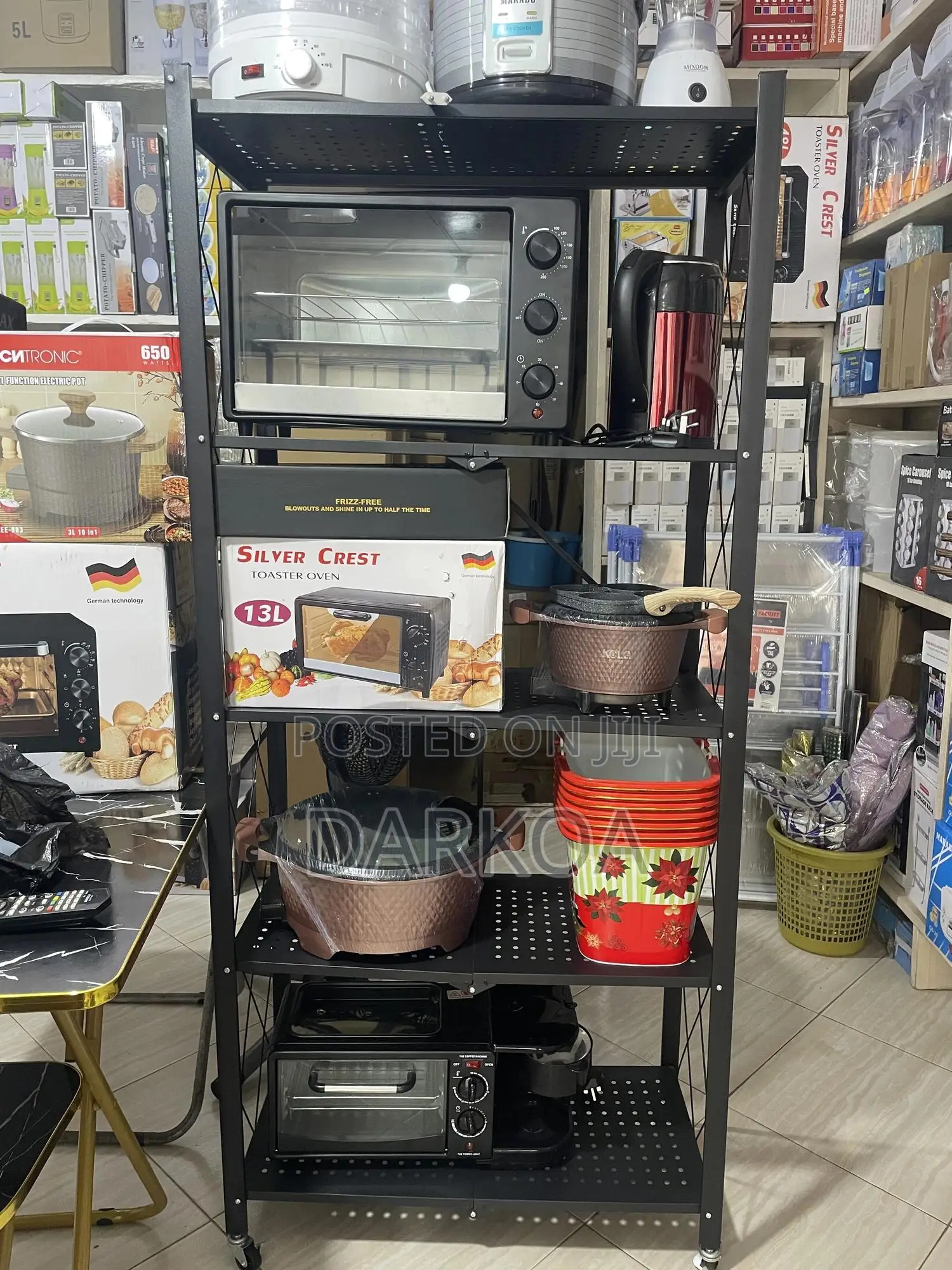 5 Tier Foldable Metal Kitchen Storage Rack
