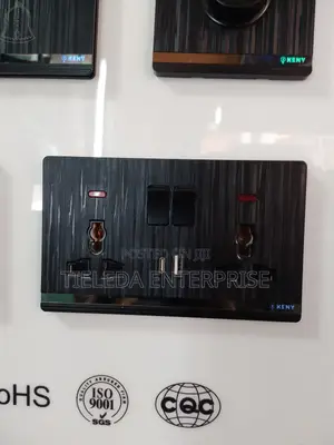 Black Body Type C Socket With Double USB