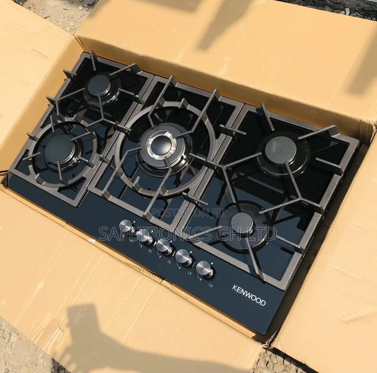 Get Durable 5 Gas Hobs Burner Kenwood 60cm Black Glass