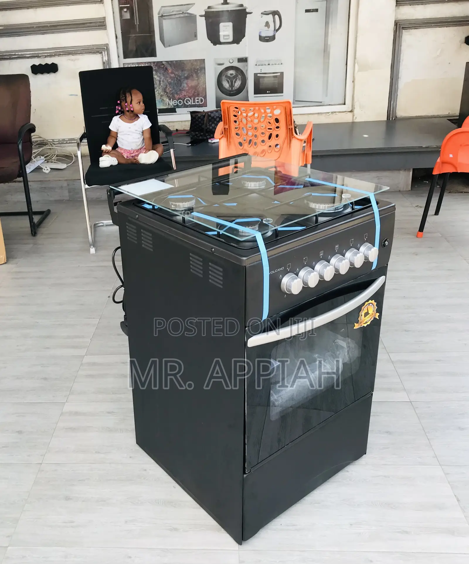 Choose Authentic Volcano Gas Oven 4 Burner(Black) 